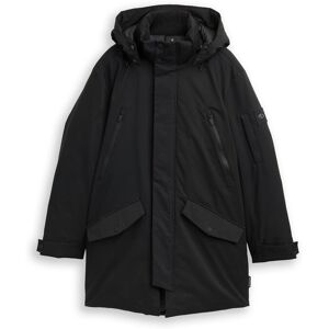 TOM TAILOR Herren TT.PRO.TECH Parka mit abnehmbarer Kapuze, schwarz, Uni, Gr. M TOM TAILOR Herren TT.PRO.TECH Parka mit abnehmbarer Kapuze, schwarz, Uni, Gr. M