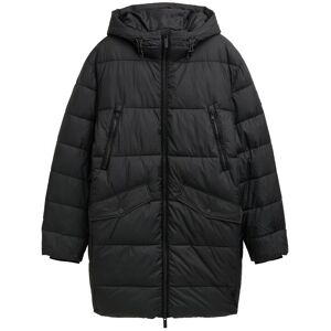 TOM TAILOR Herren Puffer Parka mit Kapuze, schwarz, Uni, Gr. M TOM TAILOR Herren Puffer Parka mit Kapuze, schwarz, Uni, Gr. M
