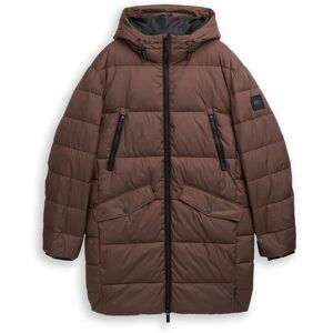 TOM TAILOR Herren Puffer Parka mit Kapuze, braun, Uni, Gr. M TOM TAILOR Herren Puffer Parka mit Kapuze, braun, Uni, Gr. M