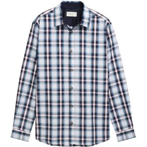 TOM TAILOR Herren Regular Fit Hemd mit Karo-Muster, blau, Kariert, Gr. S TOM TAILOR Herren Regular Fit Hemd mit Karo-Muster, blau, Kariert, Gr. S