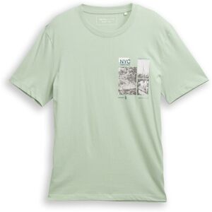 TOM TAILOR DENIM Herren T-Shirt mit Fotoprint, grün, Print, Gr. S TOM TAILOR DENIM Herren T-Shirt mit Fotoprint, grün, Print, Gr. S