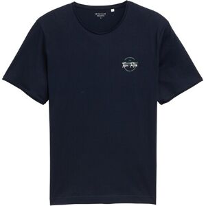 TOM TAILOR Herren T-Shirt mit Print, blau, Uni, Gr. S TOM TAILOR Herren T-Shirt mit Print, blau, Uni, Gr. S