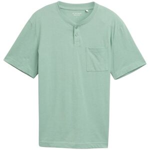 TOM TAILOR Herren Henley T-Shirt mit Brusttasche, grün, Meliert, Gr. M TOM TAILOR Herren Henley T-Shirt mit Brusttasche, grün, Meliert, Gr. M