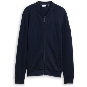 TOM TAILOR Herren Bomberjacke aus Baumwolle, blau, Uni, Gr. S TOM TAILOR Herren Bomberjacke aus Baumwolle, blau, Uni, Gr. S
