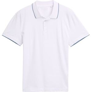TOM TAILOR Herren Slim Fit Jersey Poloshirt mit Stretch, weiß, Uni, Gr. XXL TOM TAILOR Herren Slim Fit Jersey Poloshirt mit Stretch, weiß, Uni, Gr. XXL