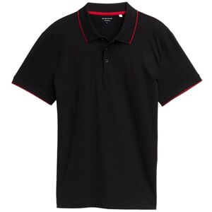 TOM TAILOR Herren Slim Fit Jersey Poloshirt mit Stretch, schwarz, Uni, Gr. XXXL TOM TAILOR Herren Slim Fit Jersey Poloshirt mit Stretch, schwarz, Uni, Gr. XXXL