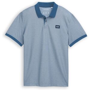 TOM TAILOR Herren Piqué Poloshirt mit Stretch, blau, Meliert, Gr. XXXL TOM TAILOR Herren Piqué Poloshirt mit Stretch, blau, Meliert, Gr. XXXL