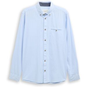 TOM TAILOR Herren Regular Fit Hemd aus Baumwolle, blau, Uni, Gr. XXL TOM TAILOR Herren Regular Fit Hemd aus Baumwolle, blau, Uni, Gr. XXL