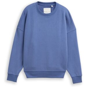 TOM TAILOR Jungen Oversize Sweatshirt mit Rückenprint, blau, Uni, Gr. 128 TOM TAILOR Jungen Oversize Sweatshirt mit Rückenprint, blau, Uni, Gr. 128