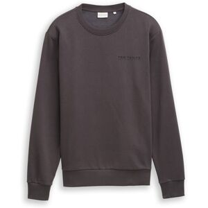 TOM TAILOR Herren Sweatshirt mit Rundhalsausschnitt, schwarz, Logo Print, Gr. M TOM TAILOR Herren Sweatshirt mit Rundhalsausschnitt, schwarz, Logo Print, Gr. M