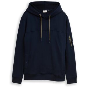 TOM TAILOR Herren Hoodie Sweatshirt mit Taschen, blau, Uni, Gr. M TOM TAILOR Herren Hoodie Sweatshirt mit Taschen, blau, Uni, Gr. M
