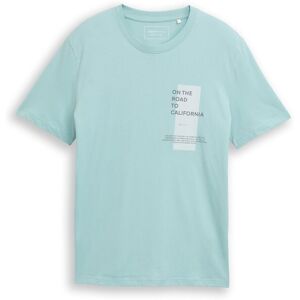 TOM TAILOR DENIM Herren T-Shirt mit Print, grün, Uni, Gr. M TOM TAILOR DENIM Herren T-Shirt mit Print, grün, Uni, Gr. M