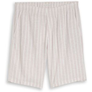 TOM TAILOR DENIM Herren TTRELAXED Shorts mit Leinenanteil, grau, Gestreift, Gr. M TOM TAILOR DENIM Herren TTRELAXED Shorts mit Leinenanteil, grau, Gestreift, Gr. M