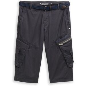 TOM TAILOR Herren TTMAX REGULAR Overknee Shorts mit Gürtel, grau, Uni, Gr. 34 TOM TAILOR Herren TTMAX REGULAR Overknee Shorts mit Gürtel, grau, Uni, Gr. 34