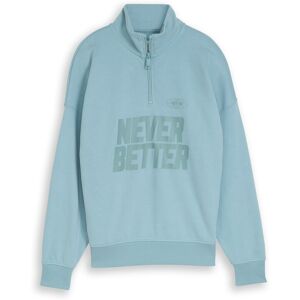 TOM TAILOR Jungen Oversize Troyer Sweatshirt, blau, Uni, Gr. 164 TOM TAILOR Jungen Oversize Troyer Sweatshirt, blau, Uni, Gr. 164