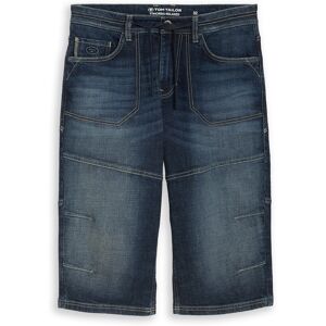 TOM TAILOR Herren TTMORRIS RELAXED Overknee Jeans Shorts mit Stretch, weiß, Uni, Gr. 38 TOM TAILOR Herren TTMORRIS RELAXED Overknee Jeans Shorts mit Stretch, weiß, Uni, Gr. 38
