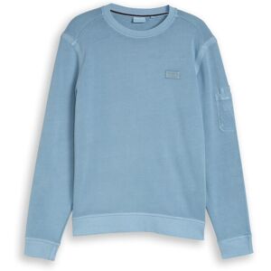TOM TAILOR Herren Sweatshirt mit Ärmeltasche, blau, Uni, Gr. S TOM TAILOR Herren Sweatshirt mit Ärmeltasche, blau, Uni, Gr. S