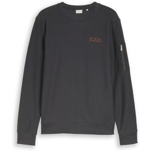 TOM TAILOR Herren Sweatshirt mit Reißverschlusstasche, schwarz, Uni, Gr. XL TOM TAILOR Herren Sweatshirt mit Reißverschlusstasche, schwarz, Uni, Gr. XL