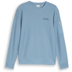 TOM TAILOR Herren Sweatshirt mit Reißverschlusstasche, blau, Uni, Gr. S TOM TAILOR Herren Sweatshirt mit Reißverschlusstasche, blau, Uni, Gr. S
