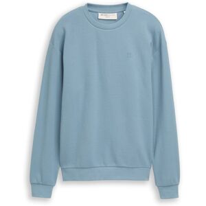 TOM TAILOR DENIM Herren Sweatshirt aus Baumwolle, blau, Uni, Gr. S TOM TAILOR DENIM Herren Sweatshirt aus Baumwolle, blau, Uni, Gr. S