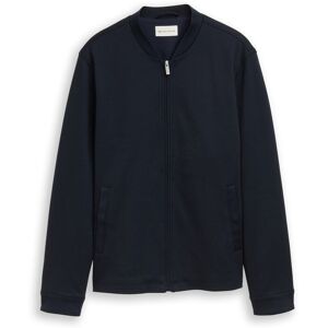 TOM TAILOR Herren Piqué Bomberjacke mit Eingriffstaschen, blau, Uni, Gr. S TOM TAILOR Herren Piqué Bomberjacke mit Eingriffstaschen, blau, Uni, Gr. S