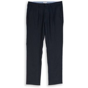 TOM TAILOR Herren TTREGULAR Chino Hose aus Leinen, blau, Uni, Gr. 33/34 TOM TAILOR Herren TTREGULAR Chino Hose aus Leinen, blau, Uni, Gr. 33/34
