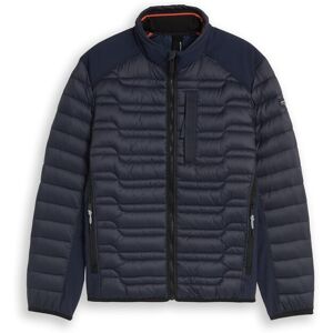 TOM TAILOR Herren Lightweight Hybrid Steppjacke mit Stehkragen, blau, Uni, Gr. L TOM TAILOR Herren Lightweight Hybrid Steppjacke mit Stehkragen, blau, Uni, Gr. L