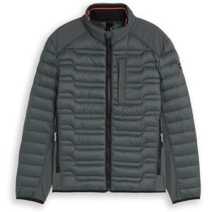 TOM TAILOR Herren Lightweight Hybrid Steppjacke mit Stehkragen, grün, Uni, Gr. L TOM TAILOR Herren Lightweight Hybrid Steppjacke mit Stehkragen, grün, Uni, Gr. L