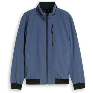 TOM TAILOR Herren Blouson Jacke mit verstaubarer Kapuze, blau, Uni, Gr. L TOM TAILOR Herren Blouson Jacke mit verstaubarer Kapuze, blau, Uni, Gr. L