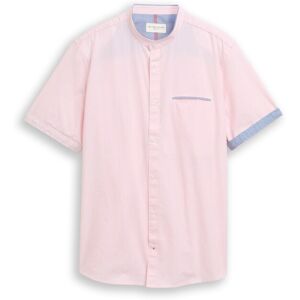 TOM TAILOR Herren Regular Fit Kurzarmhemd mit Stehkragen, rot, Meliert, Gr. XXXL TOM TAILOR Herren Regular Fit Kurzarmhemd mit Stehkragen, rot, Meliert, Gr. XXXL