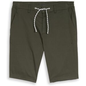 TOM TAILOR Herren Chino Shorts mit Kordelzug, grün, Uni, Gr. 36 TOM TAILOR Herren Chino Shorts mit Kordelzug, grün, Uni, Gr. 36
