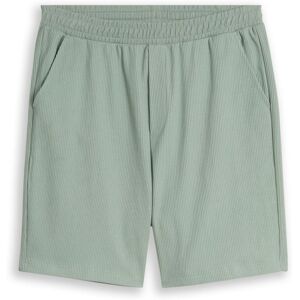 TOM TAILOR DENIM Herren Relaxed Fit Sweat-Shorts, grün, Uni, Gr. L TOM TAILOR DENIM Herren Relaxed Fit Sweat-Shorts, grün, Uni, Gr. L