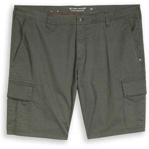 TOM TAILOR Herren Plus Size - TTPLUS REGULAR Cargo Shorts, grün, Uni, Gr. 42 TOM TAILOR Herren Plus Size - TTPLUS REGULAR Cargo Shorts, grün, Uni, Gr. 42
