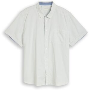 TOM TAILOR Herren Plus Size - Regular Fit Kurzarmhemd aus Baumwolle, weiß, Gepunktet, Gr. 3XL TOM TAILOR Herren Plus Size - Regular Fit Kurzarmhemd aus Baumwolle, weiß, Gepunktet, Gr. 3XL
