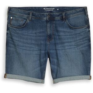 TOM TAILOR Herren Plus Size - Regular Jeans Shorts, blau, Uni, Gr. 40 TOM TAILOR Herren Plus Size - Regular Jeans Shorts, blau, Uni, Gr. 40