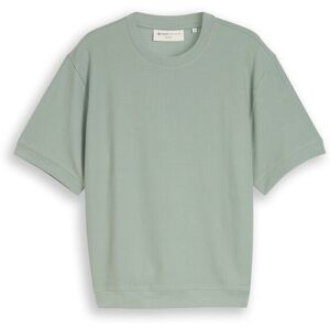 TOM TAILOR DENIM Herren Relaxed Fit T-Shirt im Sweatshirt-Style, grün, Uni, Gr. L TOM TAILOR DENIM Herren Relaxed Fit T-Shirt im Sweatshirt-Style, grün, Uni, Gr. L