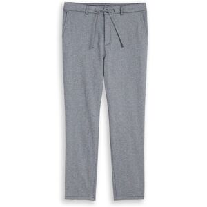 TOM TAILOR Herren Regular Tapered Chino Hose mit Kordelzug, blau, Meliert, Gr. S TOM TAILOR Herren Regular Tapered Chino Hose mit Kordelzug, blau, Meliert, Gr. S