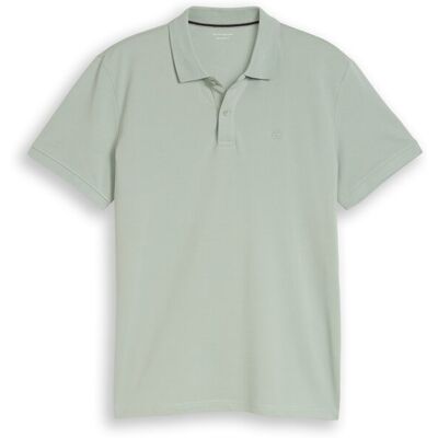 TOM TAILOR Herren Piqué Poloshirt mit Logo-Stickerei, grün, Uni, Gr. M TOM TAILOR Herren Piqué Poloshirt mit Logo-Stickerei, grün, Uni, Gr. M