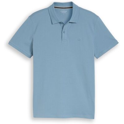 TOM TAILOR Herren Piqué Poloshirt mit Logo-Stickerei, blau, Uni, Gr. XXXL TOM TAILOR Herren Piqué Poloshirt mit Logo-Stickerei, blau, Uni, Gr. XXXL