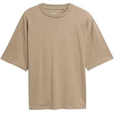 TOM TAILOR DENIM Herren Oversize T-Shirt, braun, Uni, Gr. XS TOM TAILOR DENIM Herren Oversize T-Shirt, braun, Uni, Gr. XS