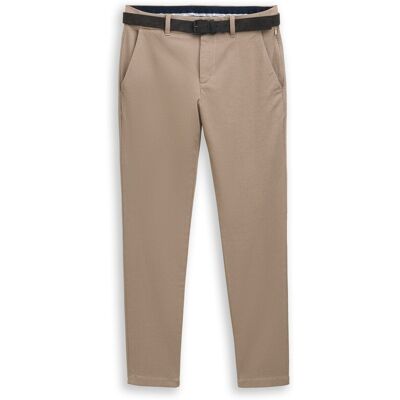 TOM TAILOR Herren TTTRAVIS SLIM Chino Hose mit Gürtel, beige, Meliert, Gr. 34/36 TOM TAILOR Herren TTTRAVIS SLIM Chino Hose mit Gürtel, beige, Meliert, Gr. 34/36