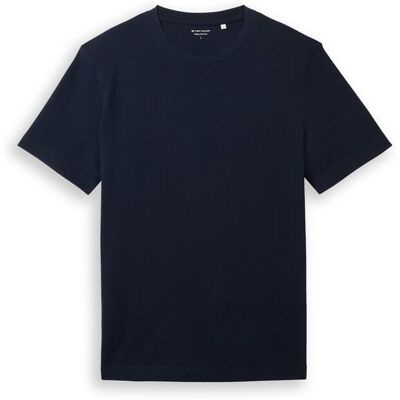 TOM TAILOR Herren Piqué T-Shirt mit Stretch, blau, Uni, Gr. XXXL TOM TAILOR Herren Piqué T-Shirt mit Stretch, blau, Uni, Gr. XXXL