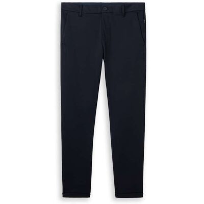 TOM TAILOR Herren TTTRAVIS SLIM Chino Hose aus Piqué Jersey, blau, Uni, Gr. 29/32 TOM TAILOR Herren TTTRAVIS SLIM Chino Hose aus Piqué Jersey, blau, Uni, Gr. 29/32
