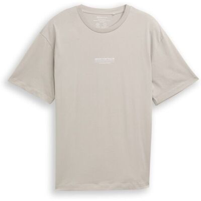 TOM TAILOR DENIM Herren Relaxed Fit T-Shirt aus Baumwolle, grau, Uni, Gr. L TOM TAILOR DENIM Herren Relaxed Fit T-Shirt aus Baumwolle, grau, Uni, Gr. L