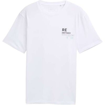 TOM TAILOR DENIM Herren T-Shirt mit Print, weiß, Uni, Gr. S TOM TAILOR DENIM Herren T-Shirt mit Print, weiß, Uni, Gr. S