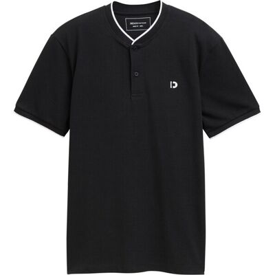 TOM TAILOR DENIM Herren Poloshirt mit Bomberkragen, schwarz, Uni, Gr. S TOM TAILOR DENIM Herren Poloshirt mit Bomberkragen, schwarz, Uni, Gr. S