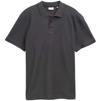 TOM TAILOR Herren Jersey Poloshirt aus Baumwolle, schwarz, Uni, Gr. S TOM TAILOR Herren Jersey Poloshirt aus Baumwolle, schwarz, Uni, Gr. S