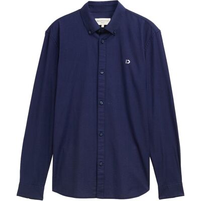 TOM TAILOR DENIM Herren Oxford Hemd mit Logo-Stickerei, blau, Uni, Gr. S TOM TAILOR DENIM Herren Oxford Hemd mit Logo-Stickerei, blau, Uni, Gr. S