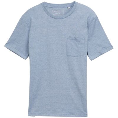 TOM TAILOR DENIM Herren T-Shirt mit Brusttasche, blau, Uni, Gr. S TOM TAILOR DENIM Herren T-Shirt mit Brusttasche, blau, Uni, Gr. S