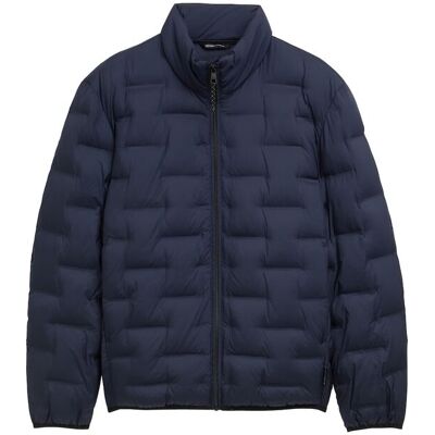 TOM TAILOR DENIM Herren Lightweight Steppjacke mit Stehkragen, blau, Uni, Gr. S TOM TAILOR DENIM Herren Lightweight Steppjacke mit Stehkragen, blau, Uni, Gr. S